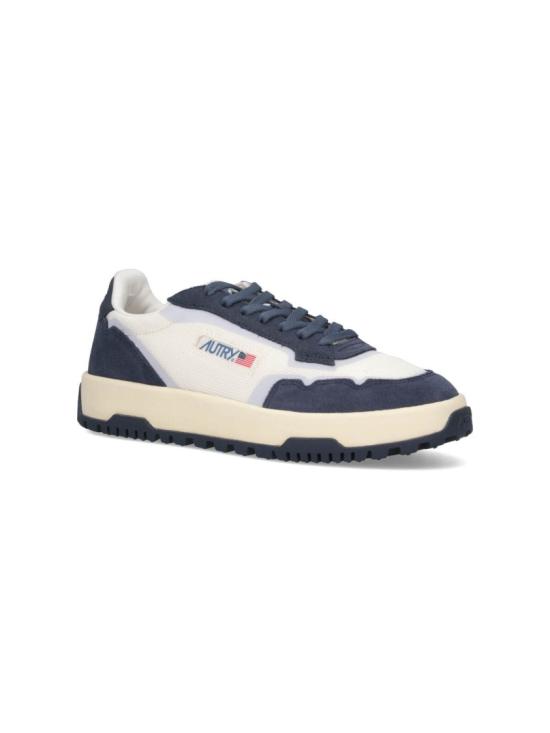 25FW 오트리 WILDPACE 로우 스니커즈 립스탑 나일론 가죽 LDLMAK11 Blue - AUTRY