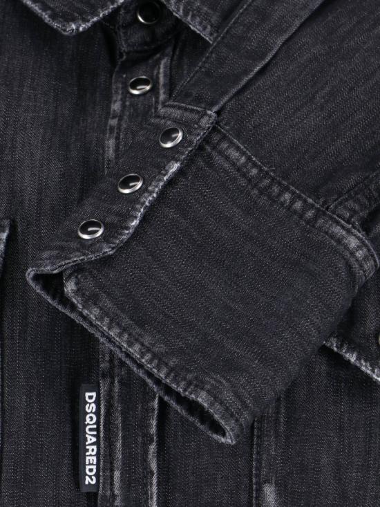 25FW 디스퀘어드2 데님 셔츠 S74DM0936 S30826900 Black - DSQUARED2