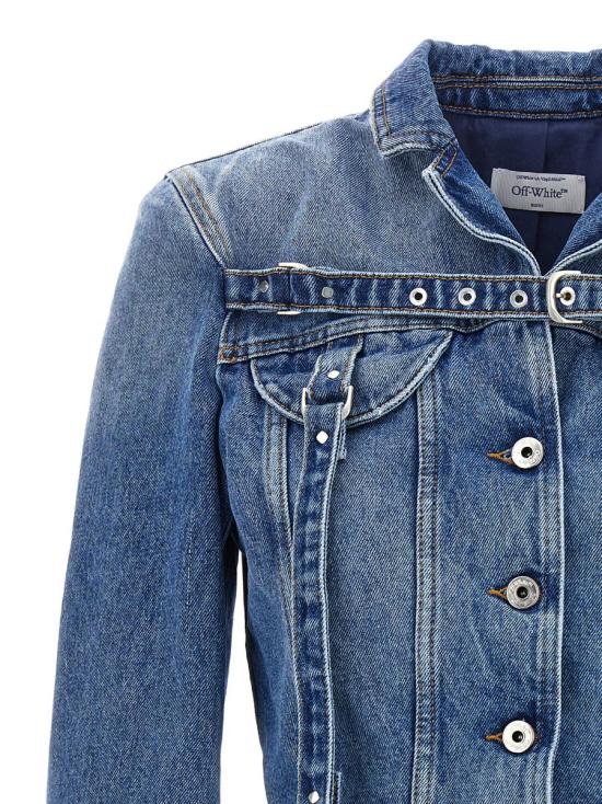  오프화이트 데님 자켓 OWYE048F23DEN00145004500 BLUE - OFF WHITE