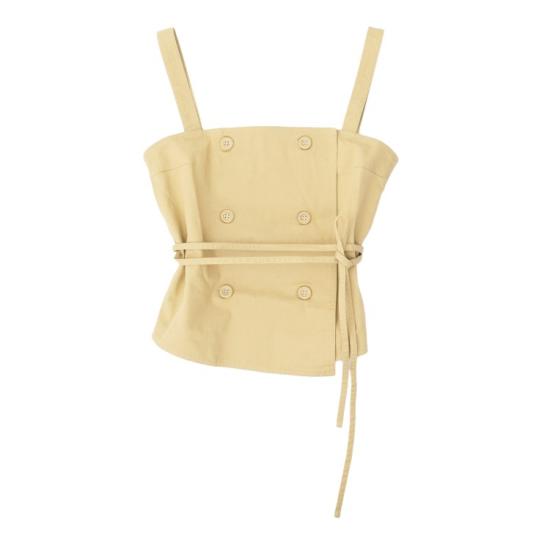 25SS 오피신 제네랄 민소매 티셔츠 S25WTOP057 TAN Yellow - OFFICINE GENERALE