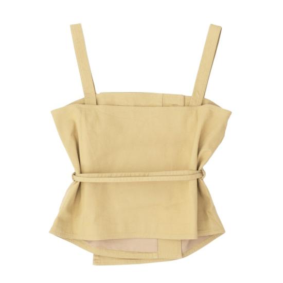 25SS 오피신 제네랄 민소매 티셔츠 S25WTOP057 TAN Yellow - OFFICINE GENERALE