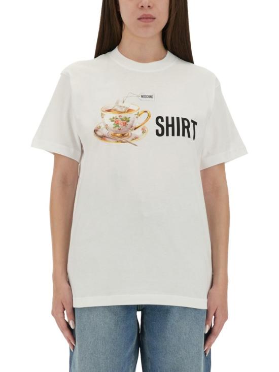 25FW 모스키노 탑 07225541 1001 White