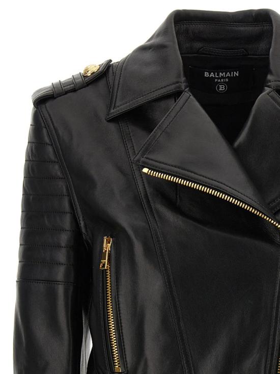  발망 가죽 자켓 FF1TD207LC620PA Black - BALMAIN
