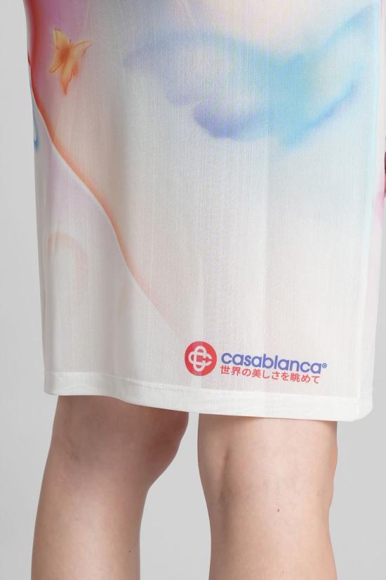 25FW 카사블랑카 미디 원피스 422900 WPF25 JDR 010 MULTICOLOR - CASABLANCA