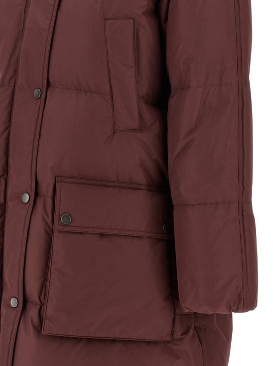 25FW 브루넬로 쿠치넬리 테크노 코튼 방수 타페타 다운 자켓  MG5019946CFS36 Red - BRUNELLO CUCINELLI