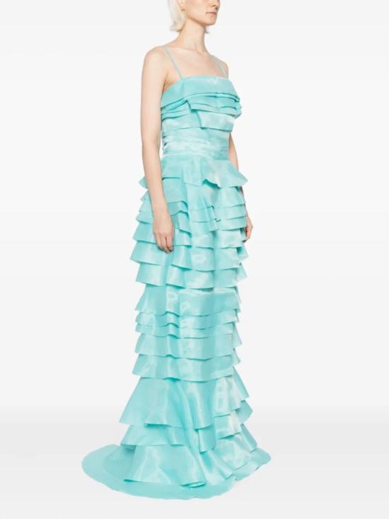  사이드 코베이시 롱 원피스 레이어드 오간자 롱 드레스 - SAIID KOBEISY