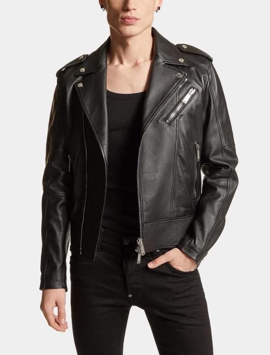 25FW 디스퀘어드2 바이커 자켓 S74AM1329SY1491900 Black - DSQUARED2