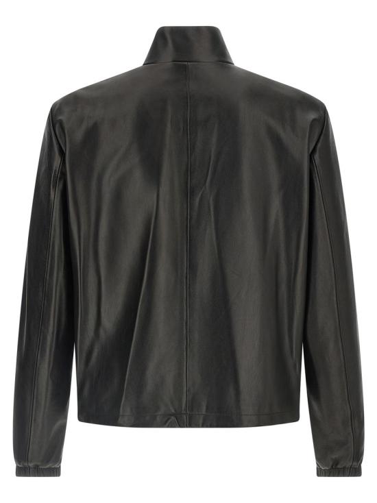  베르사체 가죽 자켓 10196061A141411B000 Black - VERSACE