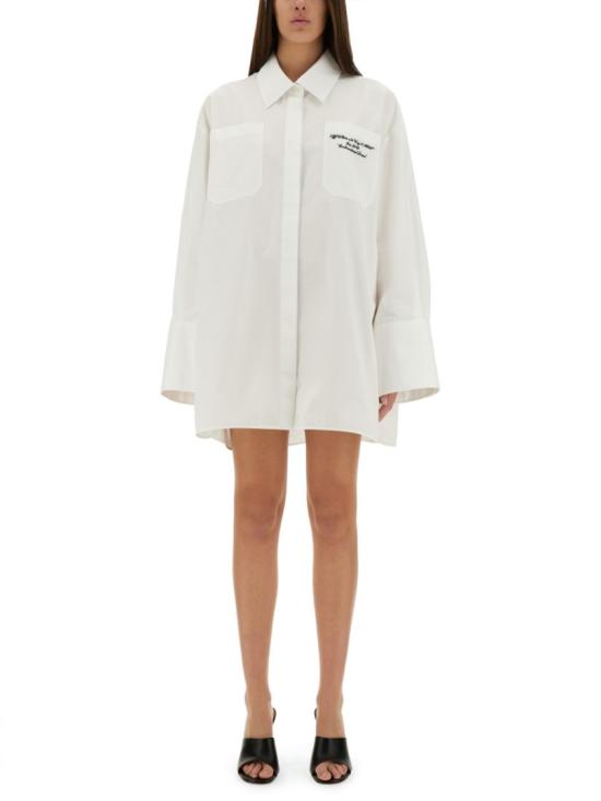 25SS 오프화이트 숏 원피스 OWDG009 S25FAB0010110 White