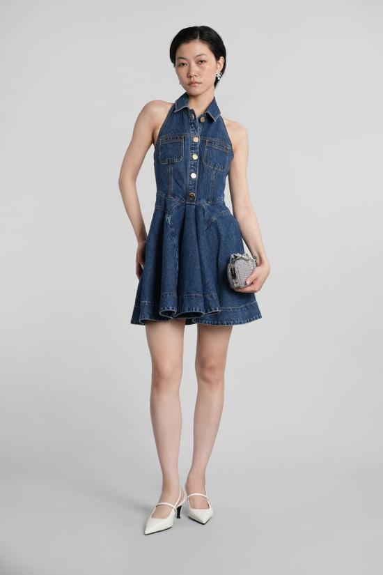 25FW 셀프 포트레이트 데님 원피스 422954 PF25 830S BLUE - SELF PORTRAIT