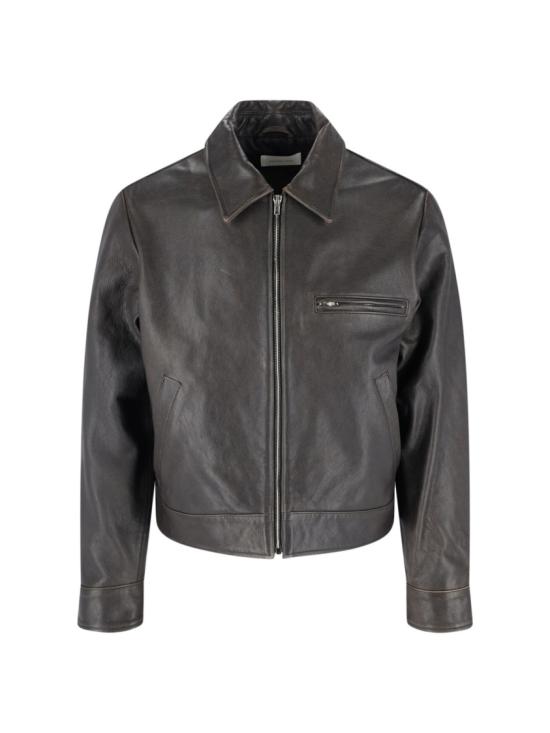 25SS 베르너 퀼 가죽 자켓 2 29O40009 Brown