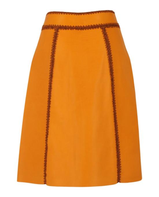  보테가베네타 미디 스커트 538183 VEWM0 7502 80088 40 Orange - BOTTEGA VENETA