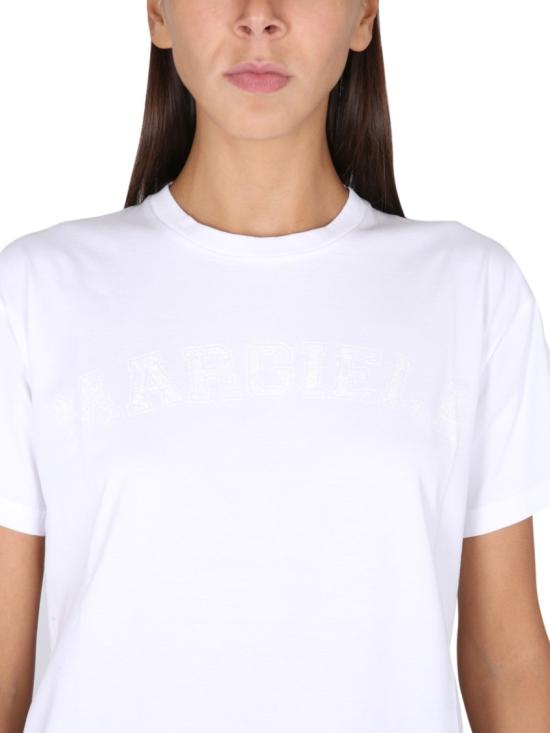  마르지엘라 로고 코튼 저지 티셔츠 S51GC0519 S22816100 White - MAISON MARGIELA