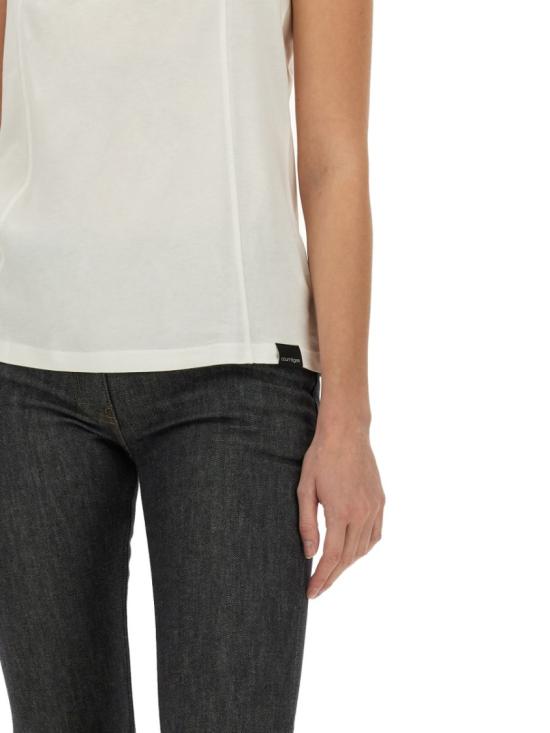  쿠레쥬 민소매 티셔츠 424JDE091JS 01750001 White - COURREGES