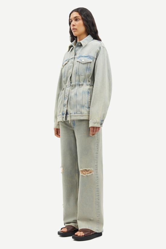  삼소앤삼소 데님 자켓 14811KHAKI DUST BREAK White - SAMSOE SAMSOE