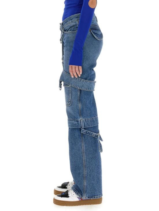  오프화이트 데님 팬츠 OWYB016 F23DEN0014500 Blue - OFF WHITE