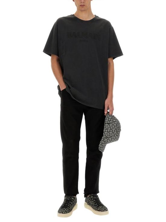  발망 반팔 티셔츠 DH1EG010BC72 YGD Black - BALMAIN