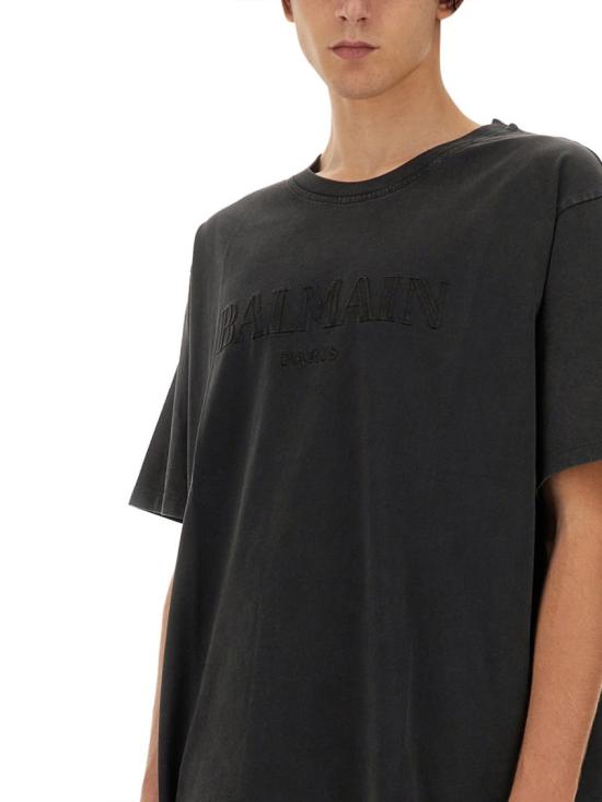  발망 반팔 티셔츠 DH1EG010BC72 YGD Black - BALMAIN