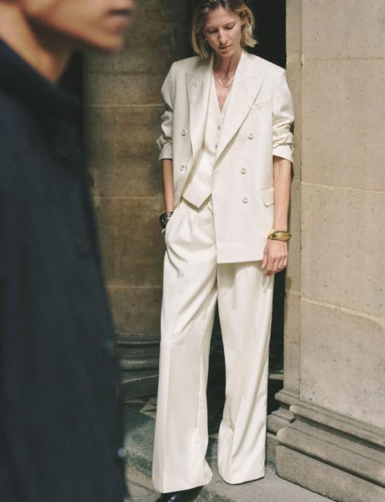 25SS 오피신 제네랄 스트레이트 팬츠 S25WTLG458 ECRU Neutrals - OFFICINE GENERALE