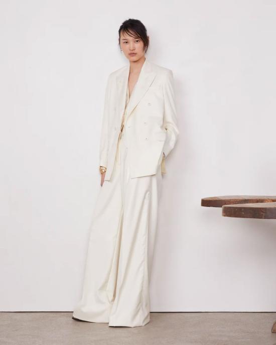 25SS 오피신 제네랄 스트레이트 팬츠 S25WTLG458 ECRU Neutrals - OFFICINE GENERALE