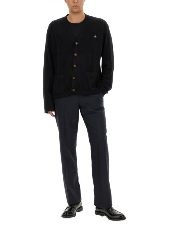  비비안웨스트우드 알렉스 로고 자수 가디건 알렉스 로고 자수 가디건 27010014 Y0021N401 Black - VIVIENNE WESTWOOD