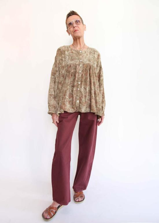  Auntie Oti 블라우스 에코프린트 퍼피 - OTHER BRANDS