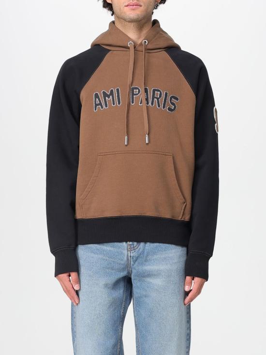 25FW 아미 ADC 로고 자수 레글런 후디 HSW7687472 162 Brown