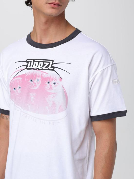 25FW 디젤 반팔 티셔츠 A196390PLATNORM 100 White - DIESEL