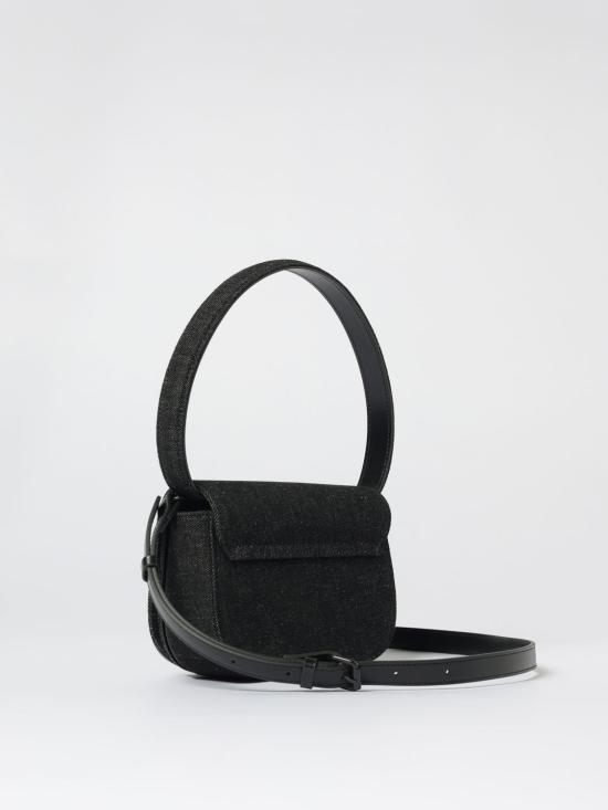 26SS 디젤 1DR 아이코닉 워시드 데님 숄더백 X08396P6901 T8013 Black - DIESEL