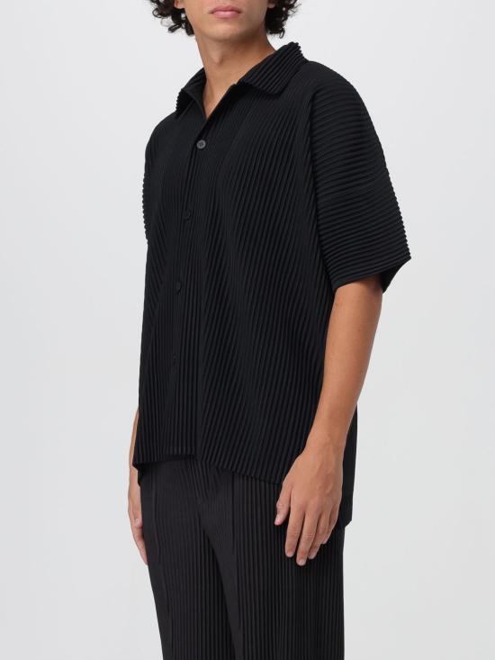 25FW 옴므 플리세 이세이 미야케 반팔 셔츠 HP58JJ072 15 Black - HOMME PLISSE' ISSEY MIYAKE