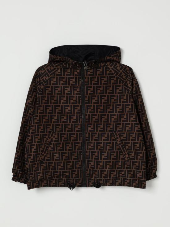 25FW [키즈] 펜디 캐주얼 자켓 JUA092AEYC F0QA1 Black - FENDI