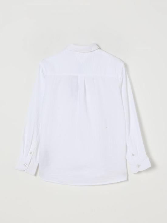 25FW [키즈] 타미힐피거 셔츠 KB0KB09687 YBR Ivory - TOMMY HILFIGER