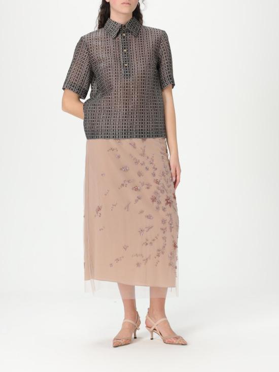 25FW 펜디 폴로 티셔츠 FS8240AUP5 F1RXA Brown - FENDI