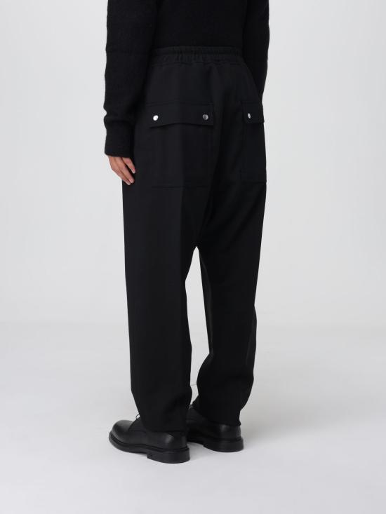 25FW 릭 오웬스 스트레이트 팬츠 RU02E1361WGP 09 Black - RICK OWENS