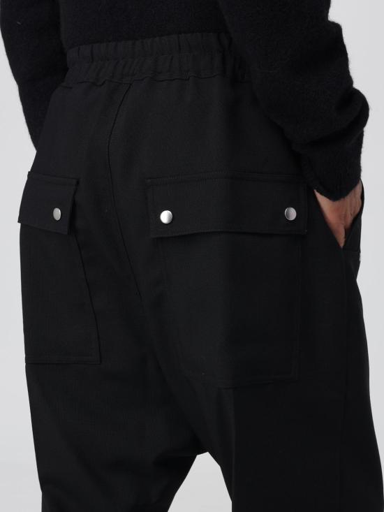 25FW 릭 오웬스 스트레이트 팬츠 RU02E1361WGP 09 Black - RICK OWENS