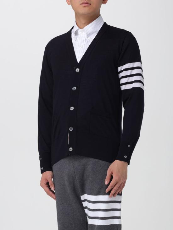 25FW 톰브라운 스웨터 MKC002A415 415 Blue - THOM BROWNE