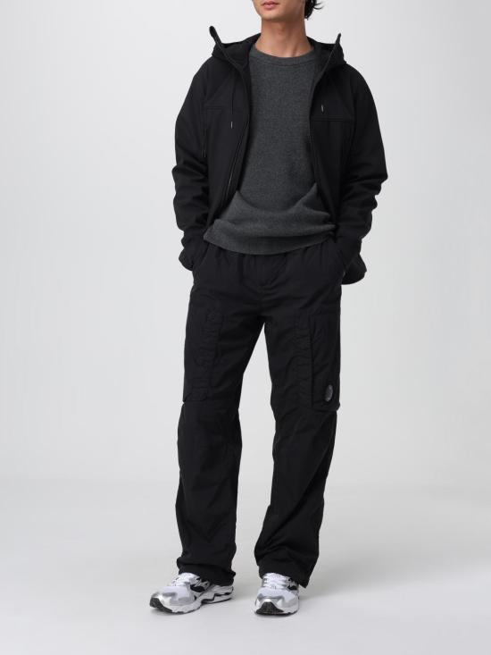 25FW 씨피 컴퍼니 램스울 크루넥 스웨터 19CMKN040A110149A 978 Black - C.P. COMPANY