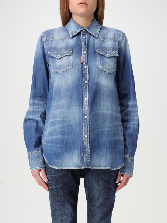 25FW 디스퀘어드2 셔츠 S75DL0894S30341 470 Denim