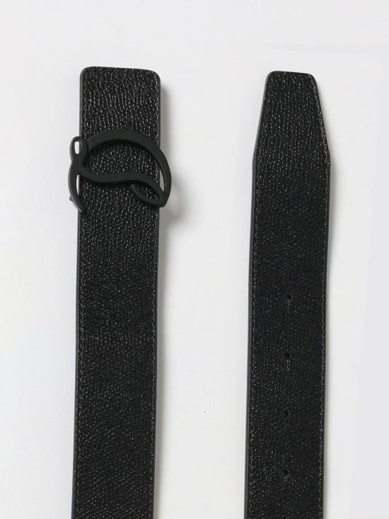 25FW 크리스챤 루부탱 가죽 벨트 3255104 BK01 Black - CHRISTIAN LOUBOUTIN