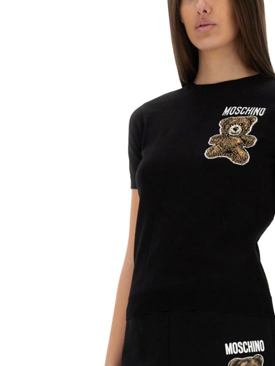  모스키노 반팔 티셔츠 09260502 3555 Black - MOSCHINO