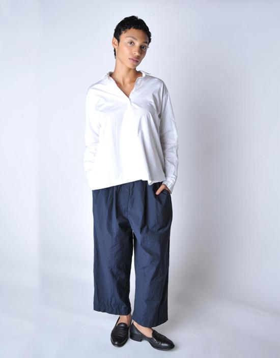  Manuelle Guibal 크롭 팬츠 마누엘 기발 녹턴 베이브 빅 팬츠 네이비 - OTHER BRANDS