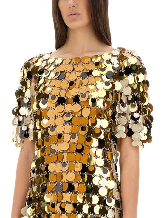 25SS 파코라반 미디 원피스 25PIRO061PS0133 V190 Gold - PACO RABANNE