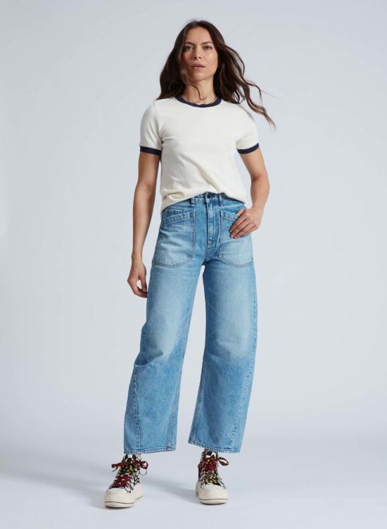  ASKK 뉴욕 데님 팬츠 Askk Ny 트위스티드 배럴 진 블론디 - ASKK NY