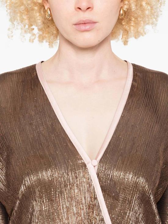  포르테포르테 블라우스 Forte Forte Froissé Lamé 기모노 셔츠 푸드르 - FORTE FORTE