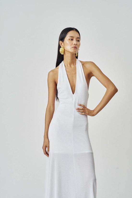  더 엔케이씨 스토어 롱 원피스 Nkc 스토어 리아 홀터 드레스 화이트 - The NKC Store