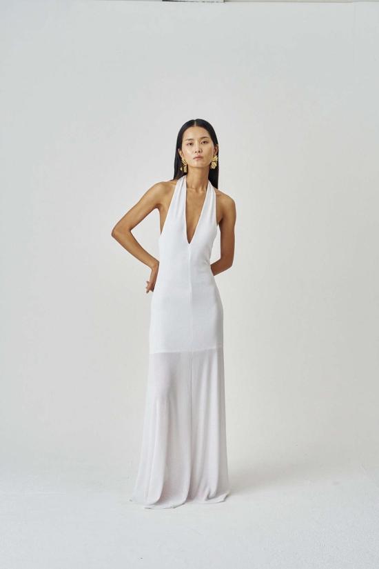  더 엔케이씨 스토어 롱 원피스 Nkc 스토어 리아 홀터 드레스 화이트 - The NKC Store