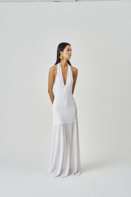  더 엔케이씨 스토어 롱 원피스 Nkc 스토어 리아 홀터 드레스 화이트