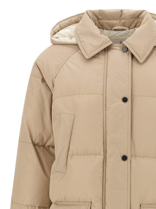 25FW 브루넬로 쿠치넬리 테크노 코튼 방수 타페타 다운 자켓  MG5019946C6037 Beige - BRUNELLO CUCINELLI