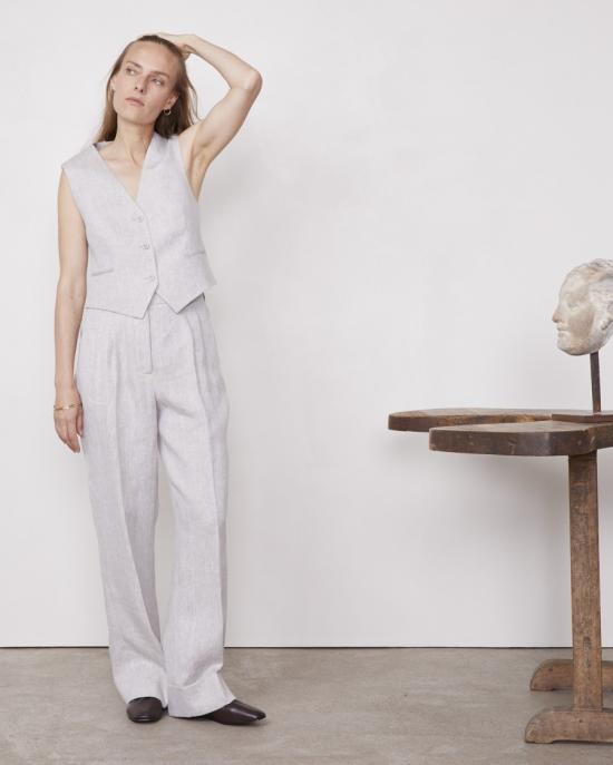 25SS 오피신 제네랄 베스트 S25WTLG405 NATURAL Grey - OFFICINE GENERALE