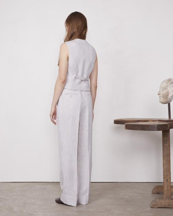 25SS 오피신 제네랄 베스트 S25WTLG405 NATURAL Grey - OFFICINE GENERALE